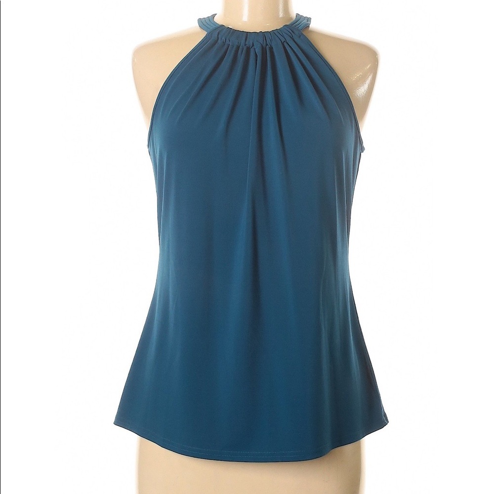 T Tahari Sleeveless Halter Top Blouse XS
